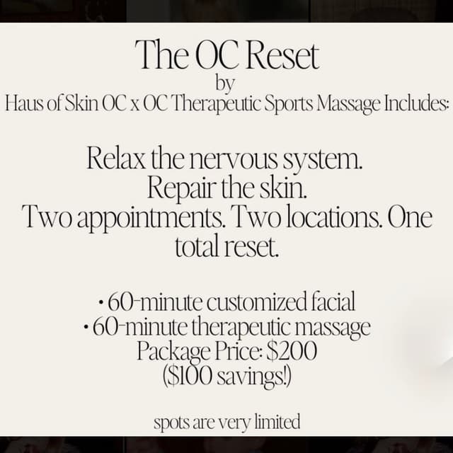 OC Reset at Haus of Skin OC in Huntington Beach, CA